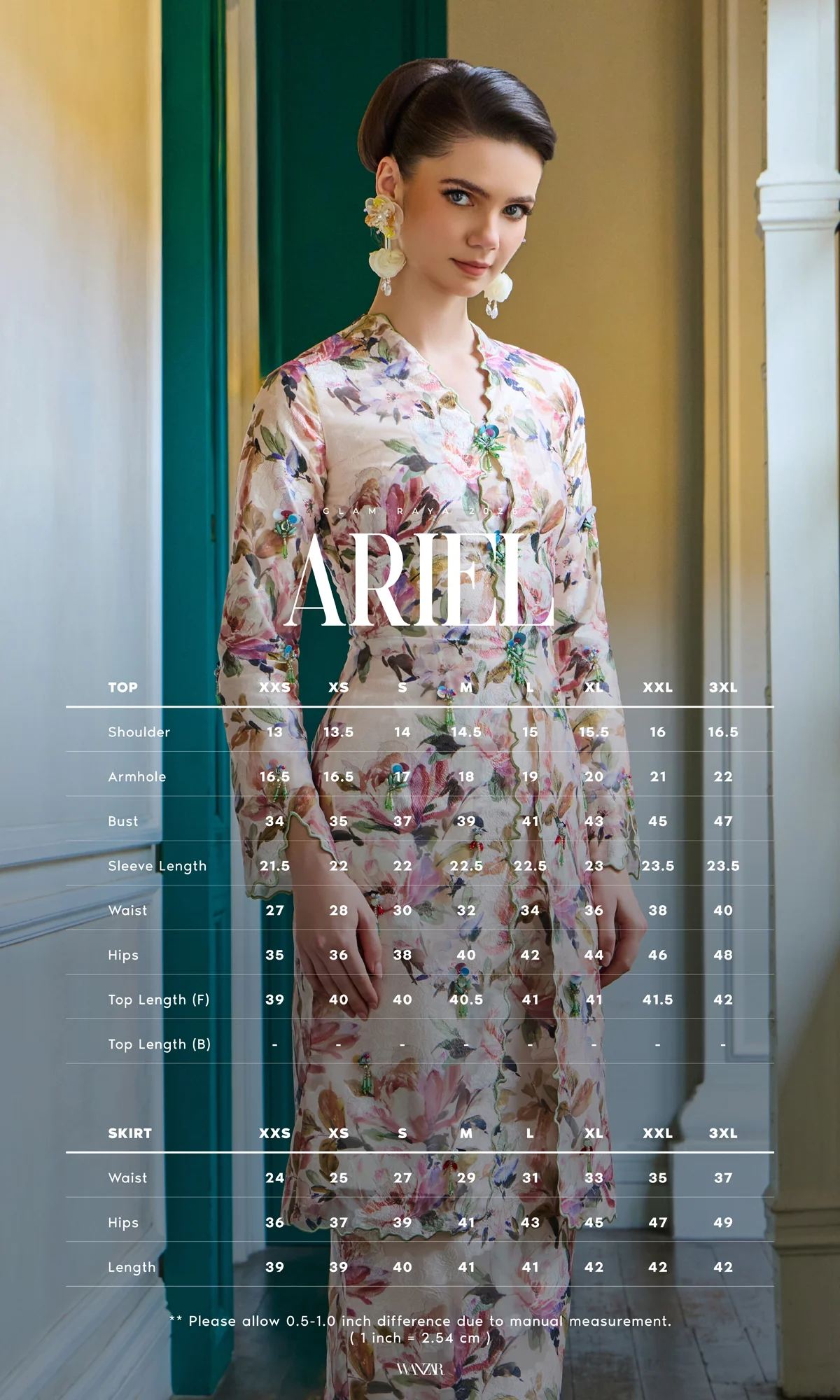 Ariel Kurung in Soft Cream - Image 5