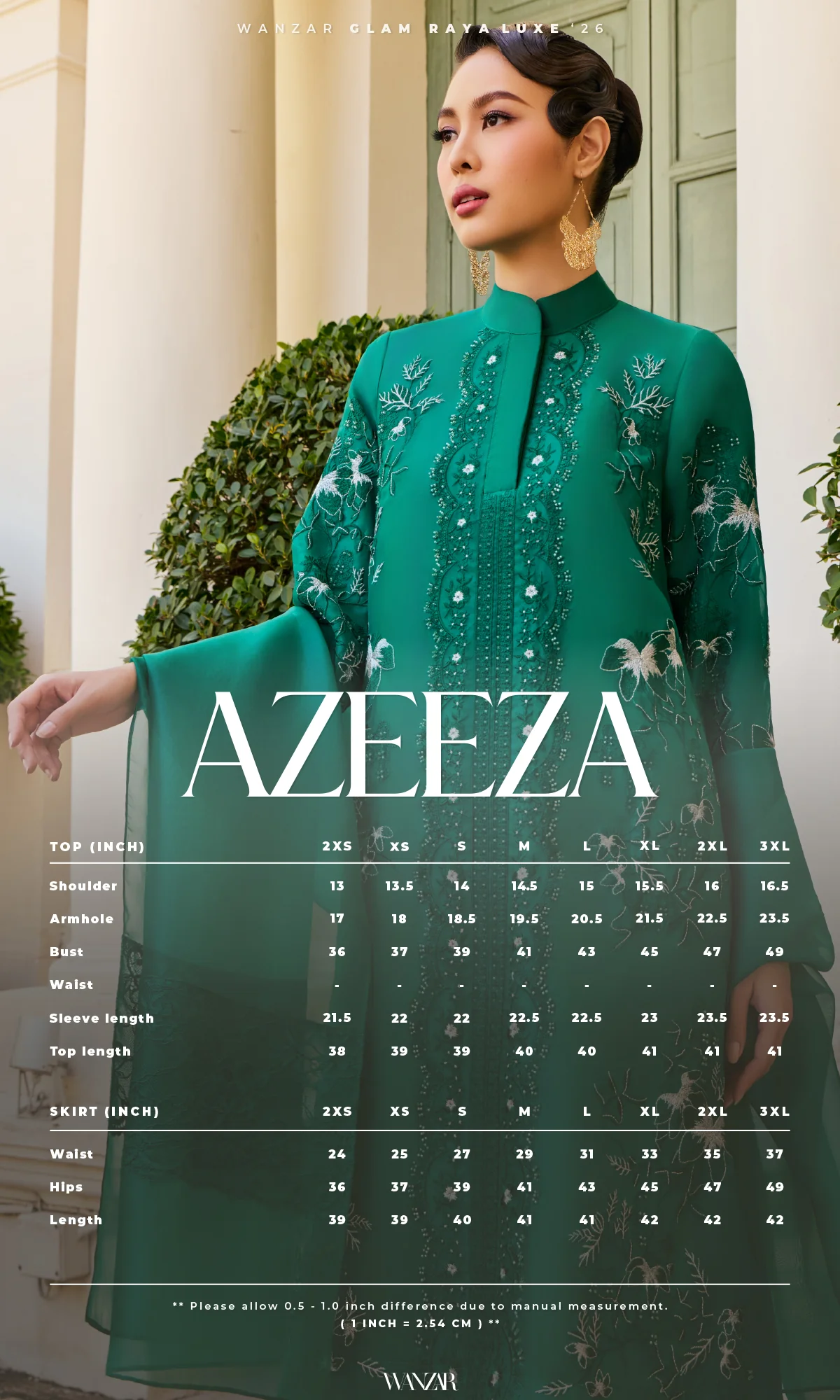 Azeeza Kurung in Parakeet Green - Image 5
