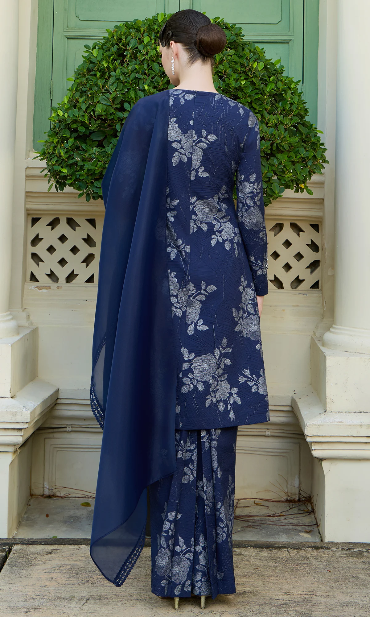 Felicia Kurung in Royal Blue - Image 4
