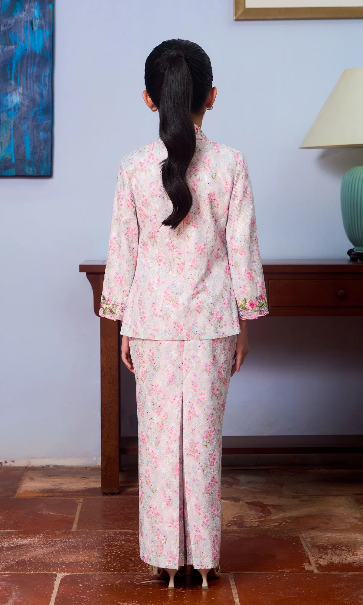 Yasmin Kurung Kids in Lavender Mist - Image 3