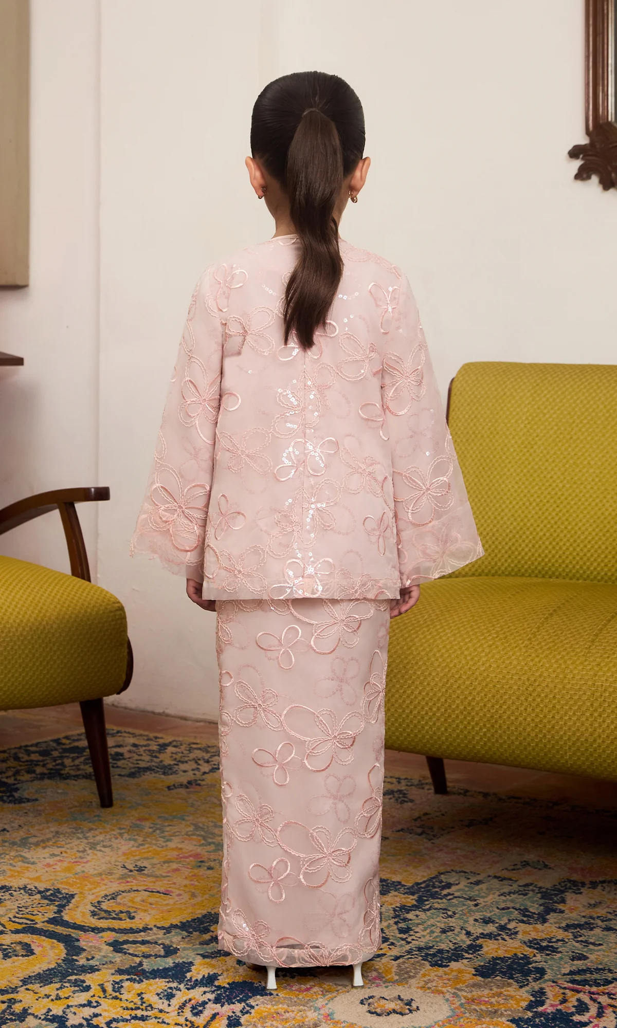 Zahara Kurung Kids in Petal Blush - Image 3